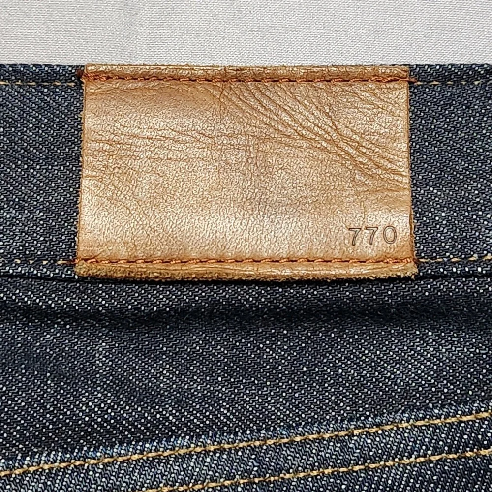 J.Crew Every Stitch Considered 770 Straight Fit Selvedge Jeans Indigo Blue 33x32